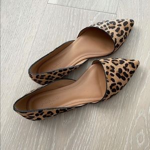 J. Crew Leopard D’Orsay Flats, Size 6